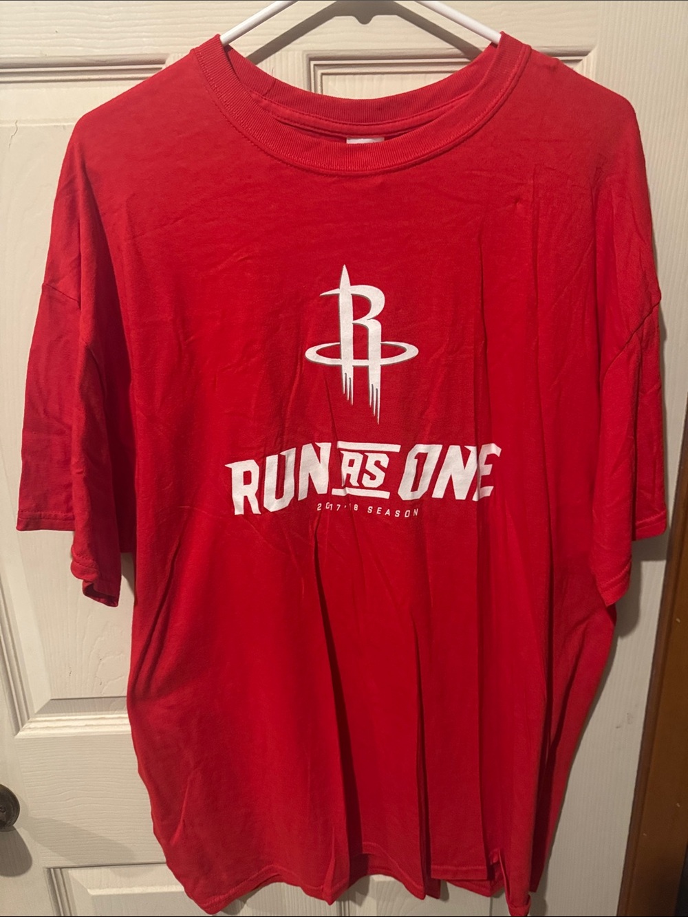 Gildan Red Houston Rockets "Run As One" 2017-18 Season Short Sleeve Tee